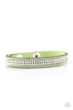 Load image into Gallery viewer, Babe Bling Paparazzi Urban Suede Snap Bracelet - Green
