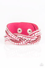 Load image into Gallery viewer, Bring On The Bling Paparazzi Suede Wrap Bracelet - Pink
