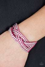 Load image into Gallery viewer, Bring On The Bling Paparazzi Suede Wrap Bracelet - Pink
