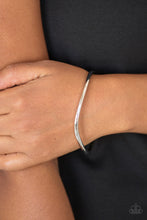 Load image into Gallery viewer, Awesomely Asymmetrical Paparazzi Bangle Bracelet - Silver
