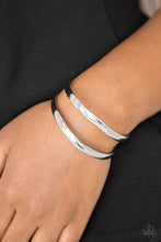 Load image into Gallery viewer, Palm Trees and Pyramids Paparazzi Cuff Bracelet  - Silver

