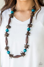 Load image into Gallery viewer, Cozumel Coast Paparazzi Wood Necklace - Blue
