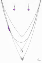 Load image into Gallery viewer, Gypsy Heart Paparazzi Necklace - Purple
