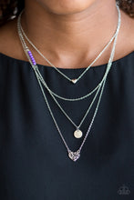 Load image into Gallery viewer, Gypsy Heart Paparazzi Necklace - Purple
