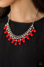 Load image into Gallery viewer, Friday Night Fringe Paparazzi Necklace - Red
