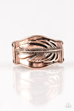 Load image into Gallery viewer, Fly Home Paparazzi Feather Ring - Copper
