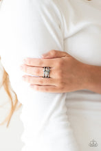 Load image into Gallery viewer, Head In The Stars Paparazzi Ring - Silver Hematite EMP 2021
