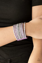 Load image into Gallery viewer, Rhinestone Rumble Paparazzi Urban Bracelet  - Purple
