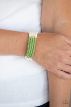 Load image into Gallery viewer, HOT CROSS BUNGEE Paparazzi Bracelet - GREEN
