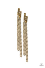 Load image into Gallery viewer, Radio Waves Paparazzi Earring - Brass
