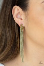 Load image into Gallery viewer, Radio Waves Paparazzi Earring - Brass
