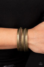 Load image into Gallery viewer, Perfectly Patterned Paparazzi Cuff Bracelet - Brass

