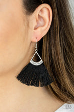 Load image into Gallery viewer, Paparazzi ♥ Tassel Tuesdays - Black ♥ Earrings
