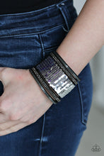 Load image into Gallery viewer, Heads Or MERMAID Tails Paparazzi Flip Sequin Bracelet - Purple - Silver
