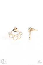 Load image into Gallery viewer, Paparazzi ♥ Completely Surrounded - Gold ♥ Post Jacket Earrings
