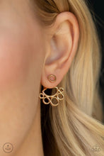 Load image into Gallery viewer, Paparazzi ♥ Completely Surrounded - Gold ♥ Post Jacket Earrings
