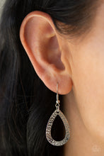 Load image into Gallery viewer, Teardrop Tempest Paparazzi Necklace - Silver
