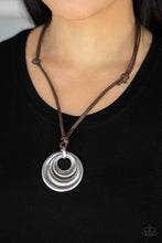 Load image into Gallery viewer, DESERT SPIRAL Paparazzi Leather Urban Necklace - SILVER
