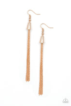 Load image into Gallery viewer, Shimmery Streamers Paparazzi Earring - Gold
