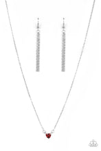 Load image into Gallery viewer, Heartbeat Bling Paparazzi Necklace - Red
