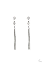Load image into Gallery viewer, Tassel Twinkle Paparazzi Earring - White
