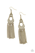 Load image into Gallery viewer, Insane Chain Paparazzi Earring - Brass
