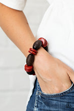 Load image into Gallery viewer, Caribbean Castaway Paparazzi Wood Bracelet - Red
