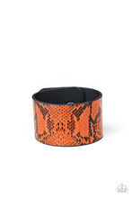 Load image into Gallery viewer, Its a Jungle Out There - Paparazzi Leather Urban Snap Bracelet  - Orange
