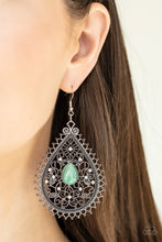 Load image into Gallery viewer, Eden Glow Paparazzi Earring - Green - Moonstone
