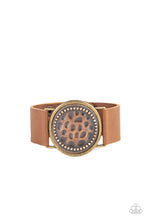 Load image into Gallery viewer, Hold On To Your Buckle Paparazzi Leather Bracelet  - Copper
