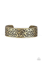 Load image into Gallery viewer, Read The VINE Print Paparazzi Cuff Bracelet  - Brass
