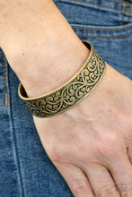Load image into Gallery viewer, Read The VINE Print Paparazzi Cuff Bracelet  - Brass
