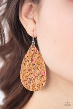 Load image into Gallery viewer, CORK It Over Paparazzi Earring - Pink
