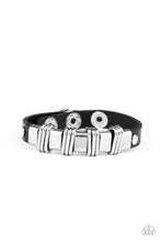 Load image into Gallery viewer, Rural Explorer Paparazzi Leather Urban Snap Bracelet - Black
