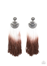 Load image into Gallery viewer, DIP It Up Paparazzi Fringe Earring - Brown
