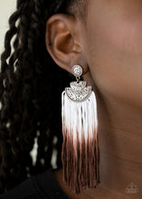 Load image into Gallery viewer, DIP It Up Paparazzi Fringe Earring - Brown
