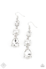 Load image into Gallery viewer, Unpredictable Shimmer Paparazzi Earring - White
