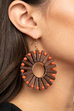 Load image into Gallery viewer, Solar Flare Paparazzi Earring - Orange
