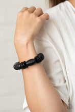 Load image into Gallery viewer, Caribbean Castaway Paparazzi Wood Bracelet - Black

