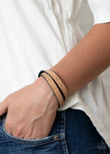Load image into Gallery viewer, Space Warp Paparazzi Double Wrap Bracelet  - Brown
