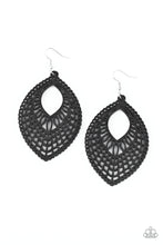 Load image into Gallery viewer, One Beach At A Time Paparazzi Wood Earring - Black
