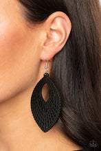 Load image into Gallery viewer, One Beach At A Time Paparazzi Wood Earring - Black

