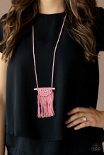 Load image into Gallery viewer, Between You and MACRAME Paparazzi Necklace - Pink
