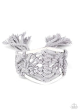 Load image into Gallery viewer, Macrame Mode Paparazzi Cuff Bracelet  - Silver
