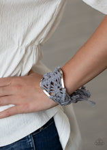 Load image into Gallery viewer, Macrame Mode Paparazzi Cuff Bracelet  - Silver
