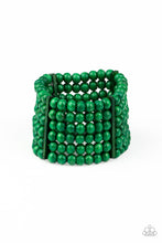 Load image into Gallery viewer, Tanning in Tanzania Paparazzi Wood Bracelet - Green
