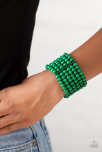 Load image into Gallery viewer, Tanning in Tanzania Paparazzi Wood Bracelet - Green
