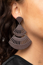 Load image into Gallery viewer, Oriental Oasis Paparazzi Wood Earring - Brown
