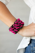 Load image into Gallery viewer, Cozy in Cozumel Paparazzi Wood Bracelet  - Pink
