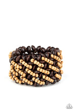 Load image into Gallery viewer, Cozy in Cozumel Paparazzi Wood Bracelet - Brown
